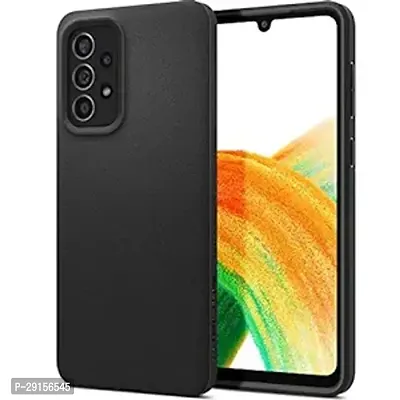 Spigen Essential Sand Blast Back Cover Case Compatible with Samsung Galaxy A33 5G (TPU | Matte Black)-thumb0