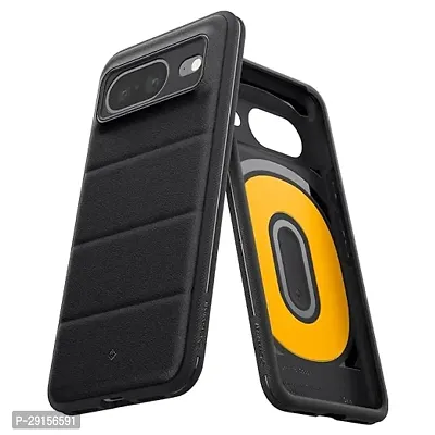 CASEOLOGY by Spigen Athlex Back Cover Case Compatible with Google Pixel 8, [Sandstone Texture], Google Pixel 8 Case with Side Grip Patterns (TPU and PC | Active Black)