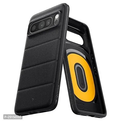 CASEOLOGY by Spigen Athlex Back Cover Case Compatible with Google Pixel 8 Pro, [Sandstone Texture], Google Pixel 8 Pro Case with Side Grip Patterns (TPU and PC | Active Black)