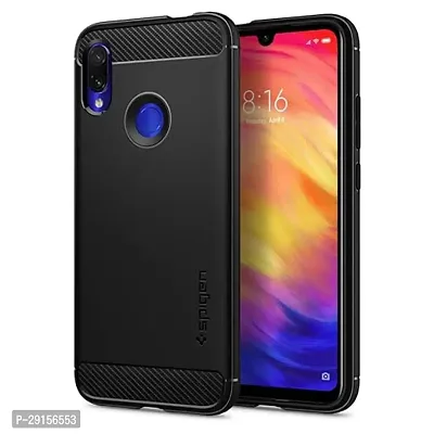 Spigen Rugged Armor Back Cover Case Compatible with Redmi Note 7, Redmi Note 7 Pro and Redmi Note 7S (TPU | Matte Black)