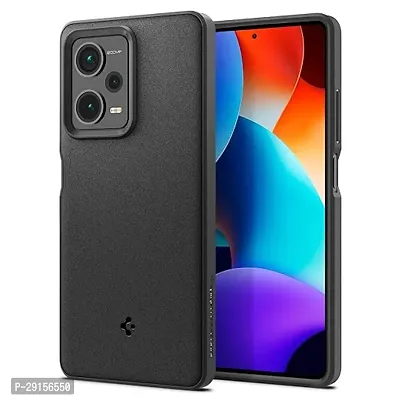 Spigen Essential Sand Blast Back Cover Case Compatible with Redmi Note 12 Pro+ (TPU | Matte Black)