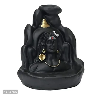 Kavya Craft Adiyogi Shiv Mahakal Backflow Smoke Fountain Decorative Showpiece 10 Free Smoke Backflow Scented Cone Incenses-thumb2