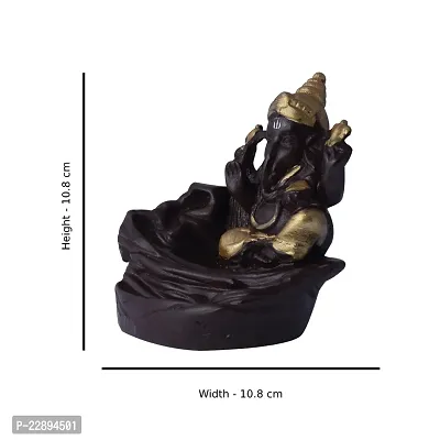Kavya Craft Lord Ganesha Backflow Smoke Fountain Decorative Showpiece 20 Free Smoke Backflow Scented Cone Incenses-thumb3