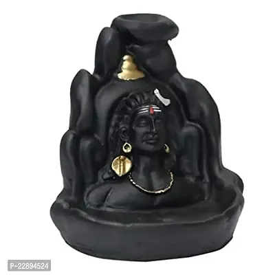 Kavya Craft Adiyogi Shiv Mahakal Backflow Smoke Fountain Decorative Showpiece 20 Free Smoke Backflow Scented Cone Incenses-thumb0