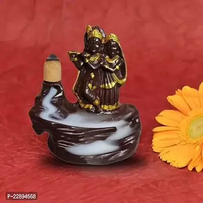 Kavya Craft Radha Krishna Smoke Fountain Decorative Showpiece With 20 Smoke Backflow Cones Decorative Showpiece