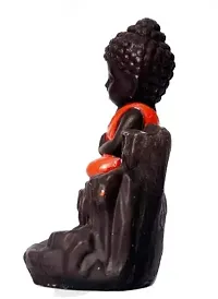 Kavya Craft Budha backflow smoke fountain with 20 pcs scented incense cone for home decor Decorative Showpiece-thumb1