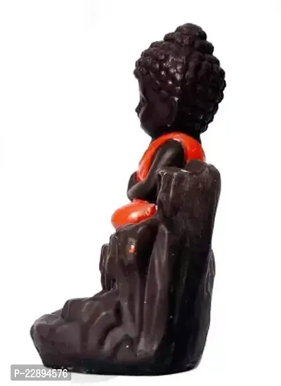 Kavya Craft Budha backflow smoke fountain with 20 pcs scented incense cone for home decor Decorative Showpiece-thumb2