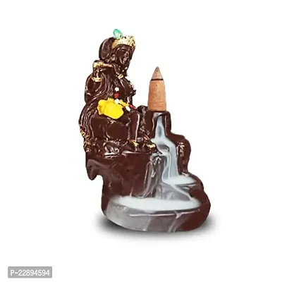 Kavya Craft Lord Krishana  backflow smoke fountain with 10 pcs scented incense cone for home decor Decorative Showpiece-thumb0