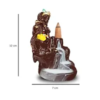 Kavya Craft Lord Krishana  backflow smoke fountain with 10 pcs scented incense cone for home decor Decorative Showpiece-thumb1