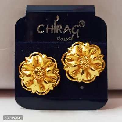 Traditional Gold and Micron Plated Designed Stud