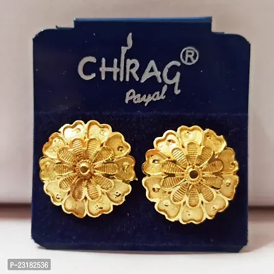 Traditional Gold and Micron Plated Designed Stud-thumb0