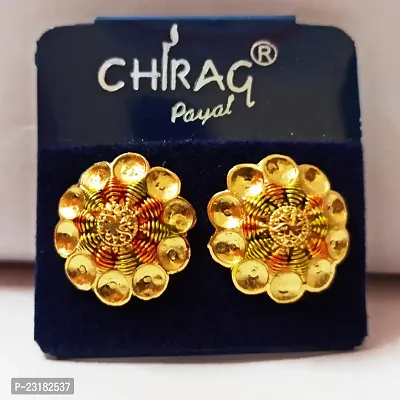 Traditional Gold and micron Plated Designed Stud