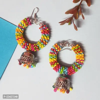 Trendy Alloy Artifical Beads Studs Earrings for Women and Girls-thumb3