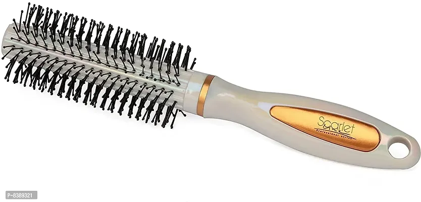 Scarlet Line Professional Medium Round Hair Brush With Plastic Handle