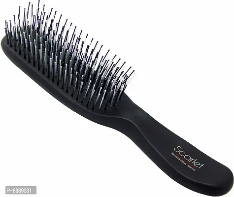 Scarlet Line Professional 2 Pin Flat Hair Brush With Handle For Men And Women