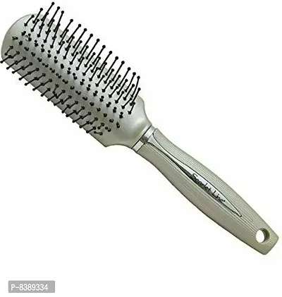 Scarlet Line Professional 9 Rows Flat Big Hair Brush With Anti Slip Grip Lines On Handle For Men And Women