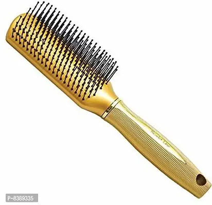 Scarlet Line Professional 9 Rows Medium Styling Flat Hair Brush With Anti Slip Grip Lines On Handle For Men And Women-thumb0