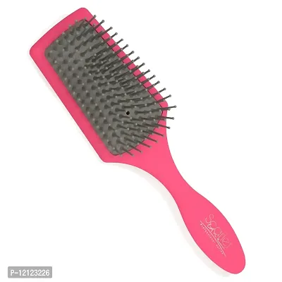 Scarlet Line Large Paddle Hair Brush with Plastic Handle, Air Cushion Paddle Brush with Ball Tip Nylon Bristles Styling n Straightening_Pink Color-thumb0