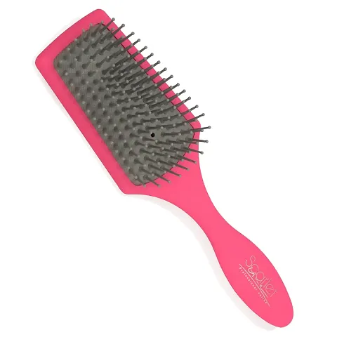 Scarlet Line Large Paddle Hair Brush with Plastic Handle, Air Cushion Paddle Brush with Ball Tip Nylon Bristles Styling n Straightening
