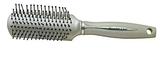 Scarlet Line Professional 9 Rows Flat Big Hair Brush With Anti Slip Grip Lines On Handle For Men And Women-thumb1