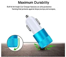 Car Charger Dual USB Smart Port Charger Compatible for All Android, iOS, Window, Apple Device (Multicolour) Dual Output, Fast Charging-thumb3