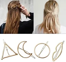 10 Pieces Hair Accessories Combo - Hair Clutcher - Claws | Plain Satin Scrunchies | Golden Hair Clips | Pearl Hair Clips - Multicolor for Women  Girls-thumb2