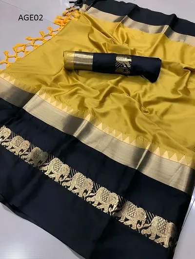 Traditional Hathi Paithani Saree with Intricate Tassels Latkans - Premium Silk Fabric and Matchingnbsp;Runningnbsp;Blouse