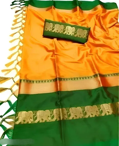 Jacquard Silk Saree with Blouse piece