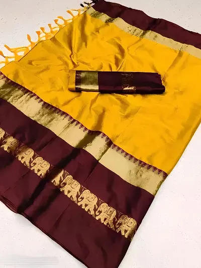 Best Selling Cotton Silk Saree without Blouse piece 