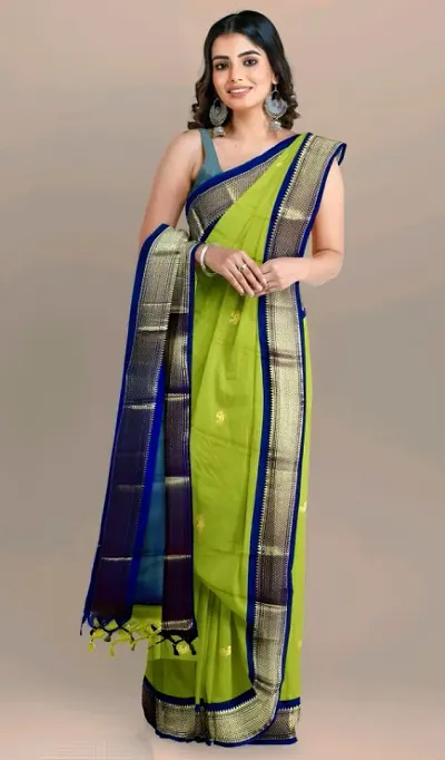 Hot Selling Cotton Silk Saree with Blouse piece 