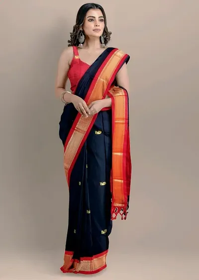 Trendy Paithini Silk Sarees With Blouse Piece