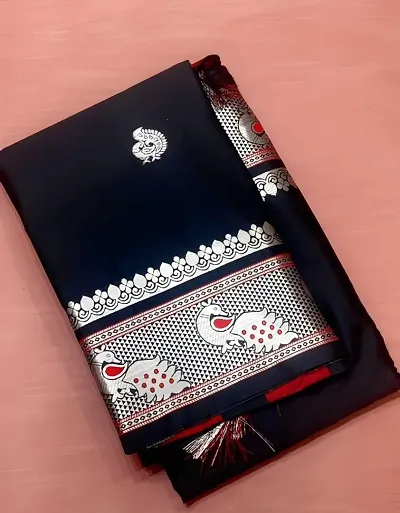 Glamorous Cotton Silk Saree with Blouse piece 