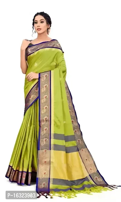 Trendy Cotton Silk Broad Border Sarees With Blouse Piece