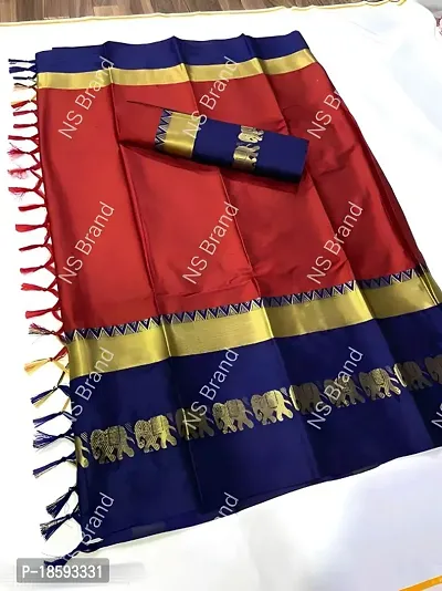 Trendy Cotton Silk Broad Border Sarees With Blouse Piece