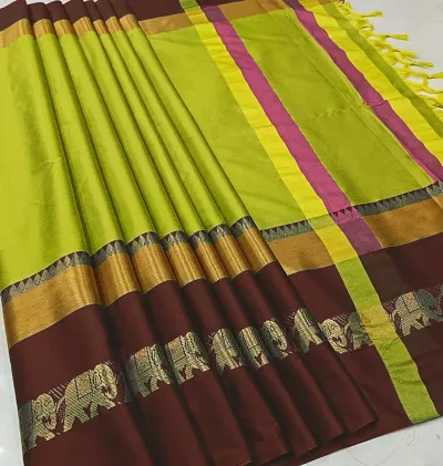 Trendy Silk Broad Border Sarees With Blouse Piece