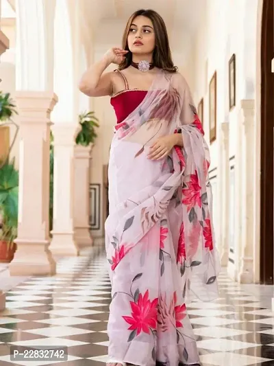 Fancy Tissue Saree with Blouse Piece for Women