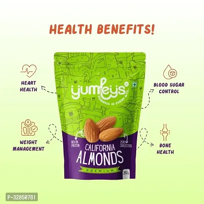 Yumleys Premium 100% Natural California Badam | Almonds | Combo Snacks 500g (2 x 250g)-thumb2