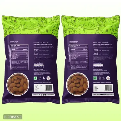 Yumleys Premium 100% Natural California Badam | Almonds | Combo Snacks 1000g (2 x 500g)-thumb5