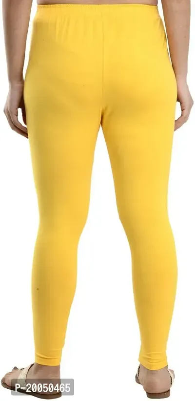 Fabulous Yellow Lycra Solid Leggings For Women Pack Of 1-thumb2
