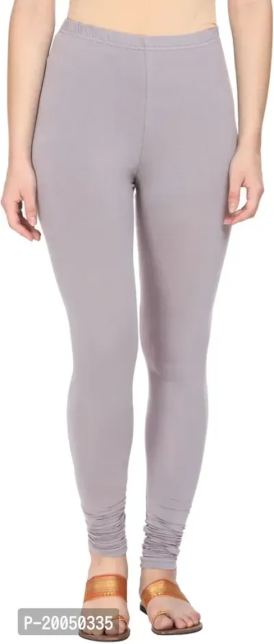 Fabulous Grey Cotton Blend Solid Leggings For Women Pack Of 1