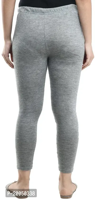 Fabulous Grey Wool Solid Leggings For Women Pack Of 1-thumb2