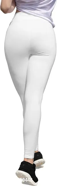 Fabulous White Lycra Solid Leggings For Women Pack Of 1-thumb2