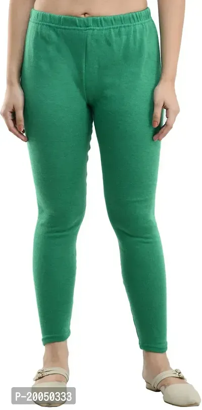 Fabulous Green Wool Solid Leggings For Women Pack Of 1