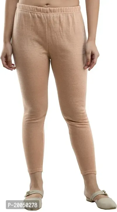 Fabulous Beige Wool Solid Leggings For Women Pack Of 1