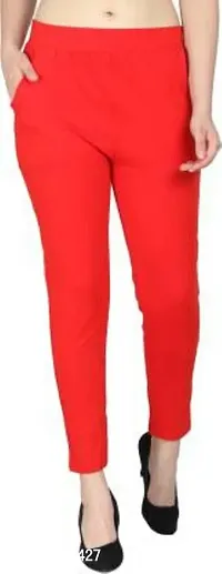 Fabulous Red Wool Solid Leggings For Women Pack Of 1