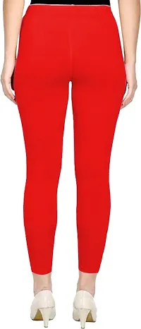 Fabulous Red Lycra Solid Leggings For Women Pack Of 1-thumb1