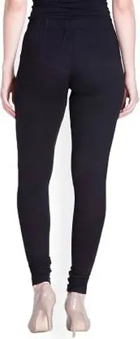 Fabulous Black Pure Cotton Solid Leggings For Women Pack Of 1-thumb1