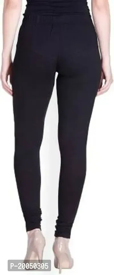 Fabulous Black Pure Cotton Solid Leggings For Women Pack Of 1-thumb2