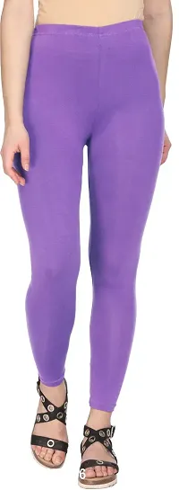 Fabulous Purple Lycra Solid Leggings For Women Pack Of 1