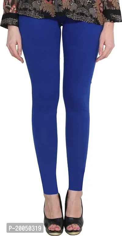 Fabulous Blue Lycra Solid Leggings For Women Pack Of 1-thumb0